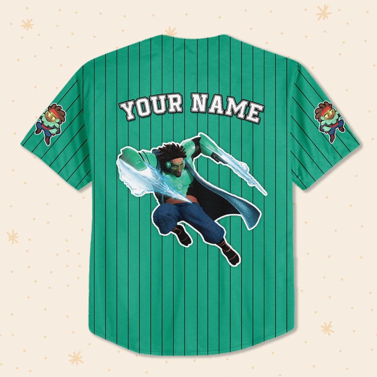 Mckenzieshoponline Big Hero Wasabi Green Black Gift For Personalized Baseball Jersey For Fans - Image 4