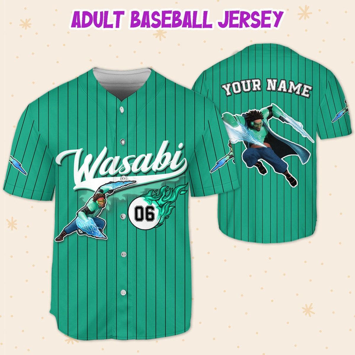 Mckenzieshoponline Big Hero Wasabi Green Black Gift For Personalized Baseball Jersey For Fans - Image 6