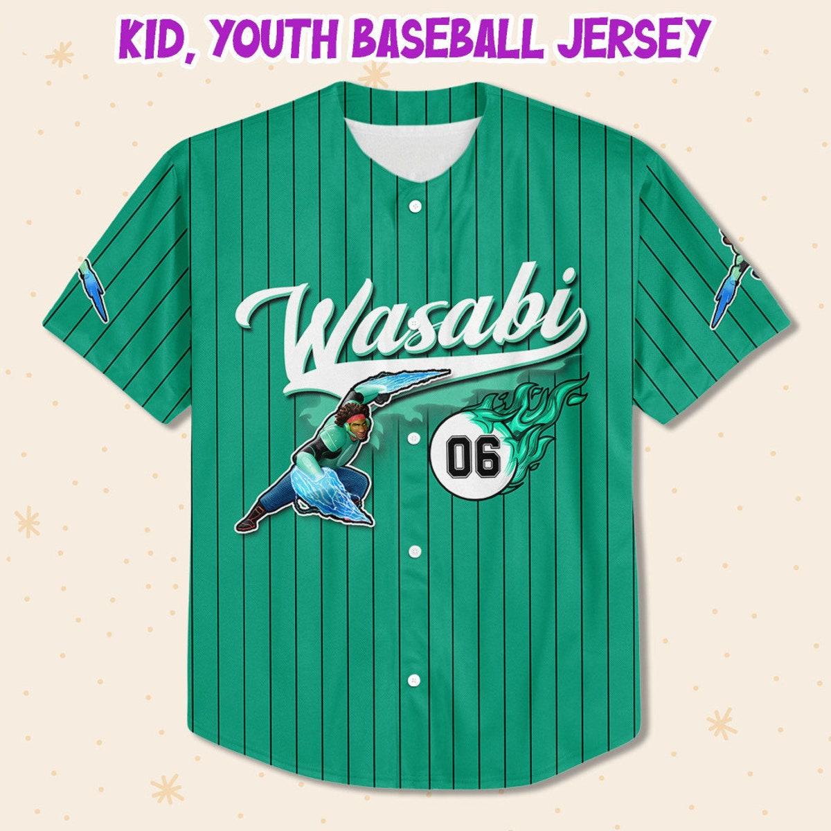 Mckenzieshoponline Big Hero Wasabi Green Black Gift For Personalized Baseball Jersey For Fans - Image 3
