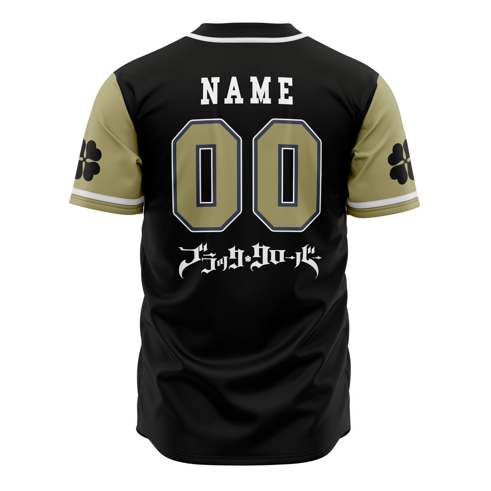 Mckenzieshoponline Black Bulls Black Clover Personalized Baseball Jersey For Fans - Image 3