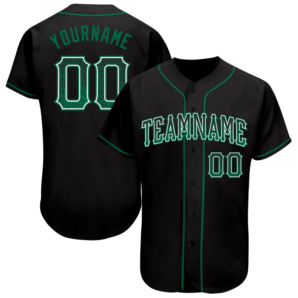 Jerseytrend Black Kelly Green White Drift Fashion Personalized Baseball Jersey For Fans