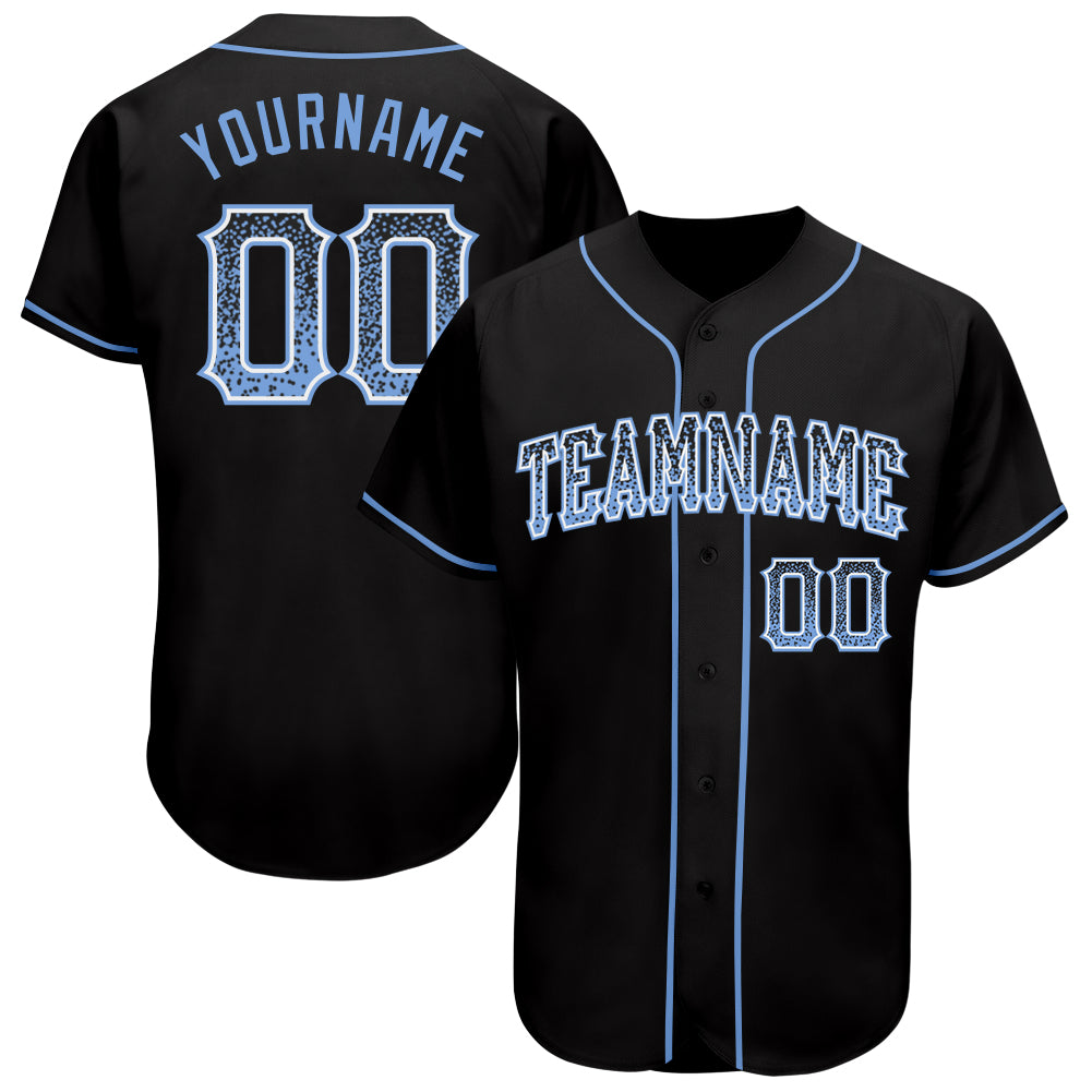 Jerseytrend Black Light Blue White Drift Fashion Personalized Baseball Jersey For Fans