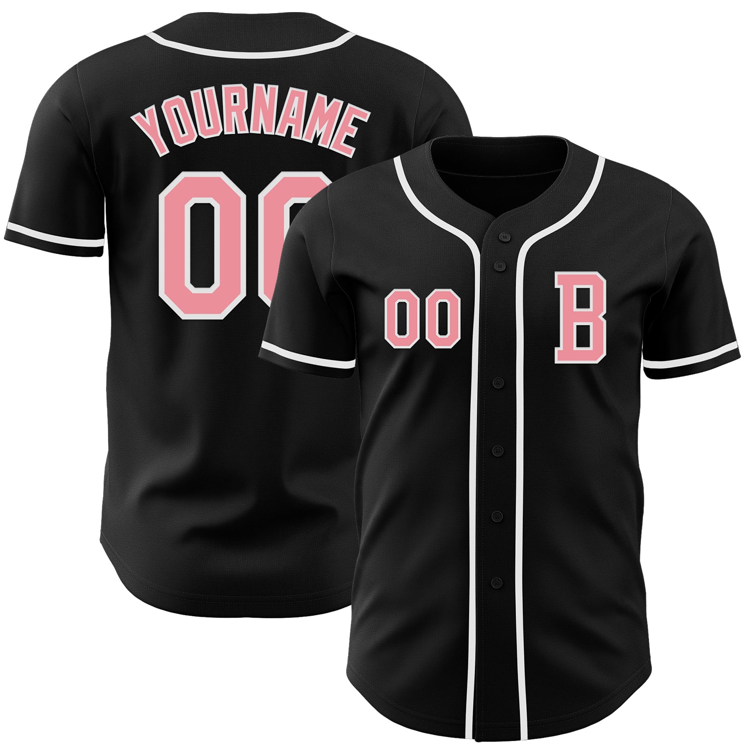 Mckenzieshoponline Black Medium Pink White Personalized Baseball Jersey For Fans