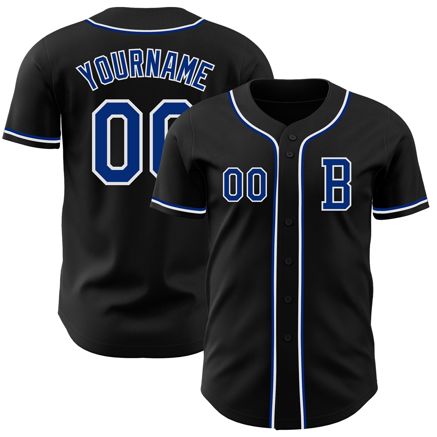 Mckenzieshoponline Black Royal White Personalized Baseball Jersey For Fans