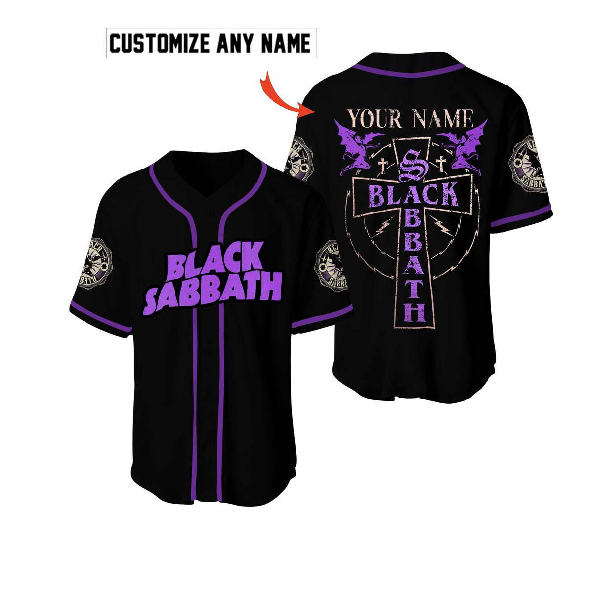 Jerseytrend Black Sabbath Band Personalized Baseball Jersey For Fans - Image 2
