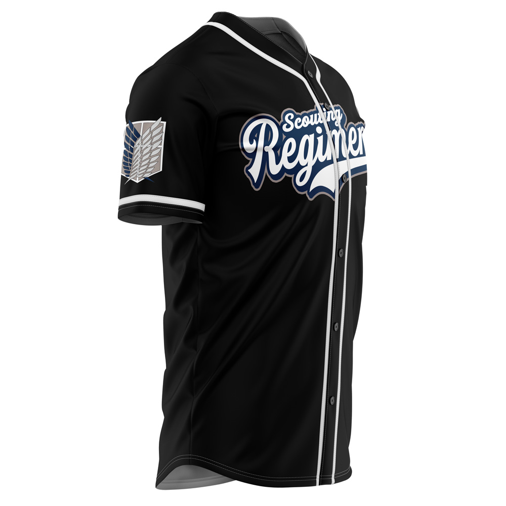 Mckenzieshoponline Black Scouting Regiment Attack on Titan Personalized Baseball Jersey For Fans - Image 2