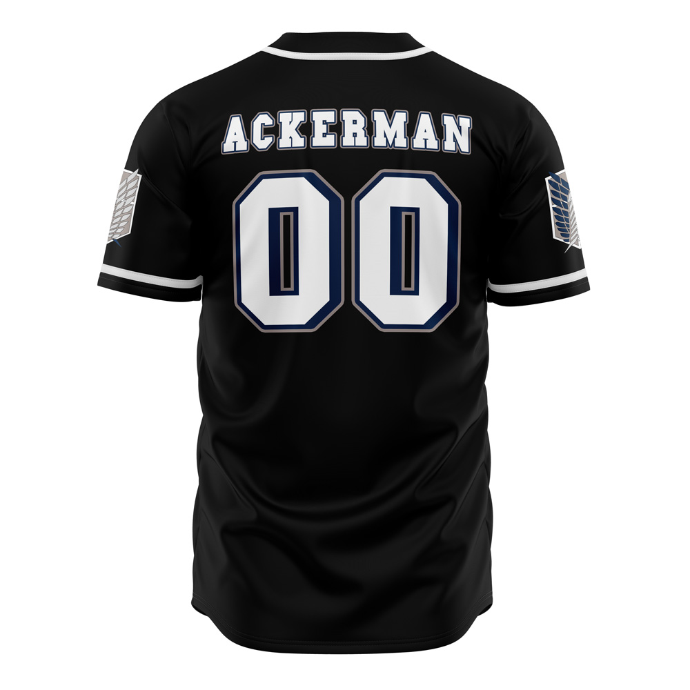 Mckenzieshoponline Black Scouting Regiment Attack on Titan Personalized Baseball Jersey For Fans - Image 3