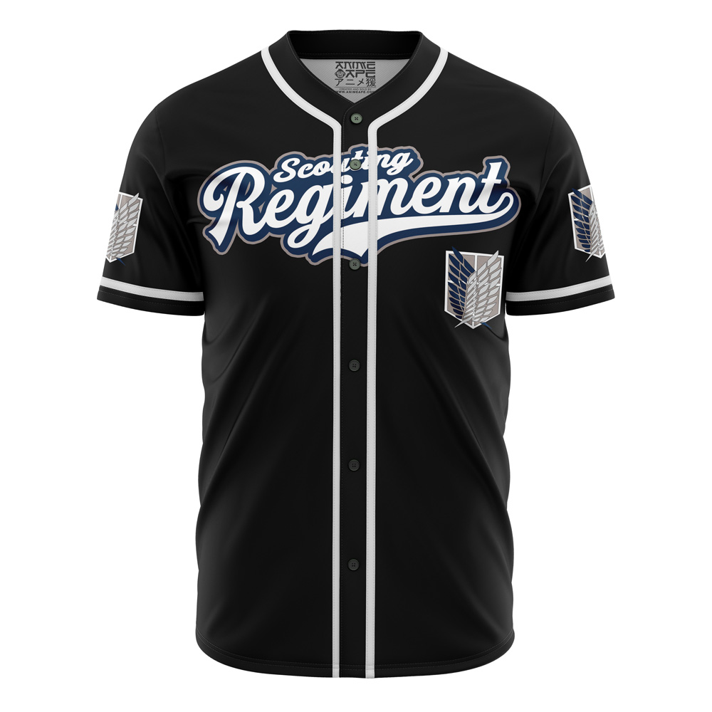 Mckenzieshoponline Black Scouting Regiment Attack on Titan Personalized Baseball Jersey For Fans