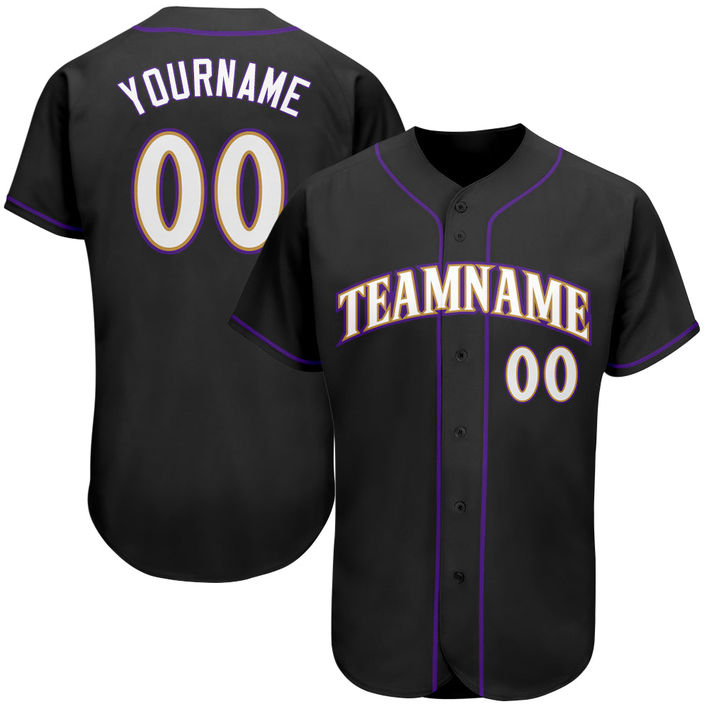 Mckenzieshoponline Black White Purple Personalized Baseball Jersey For Fans