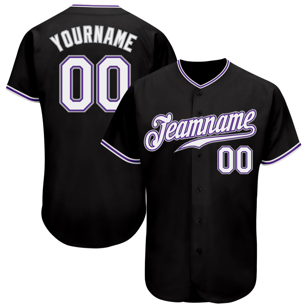 Mckenzieshoponline Black White Purple Personalized Baseball Jersey For Fans