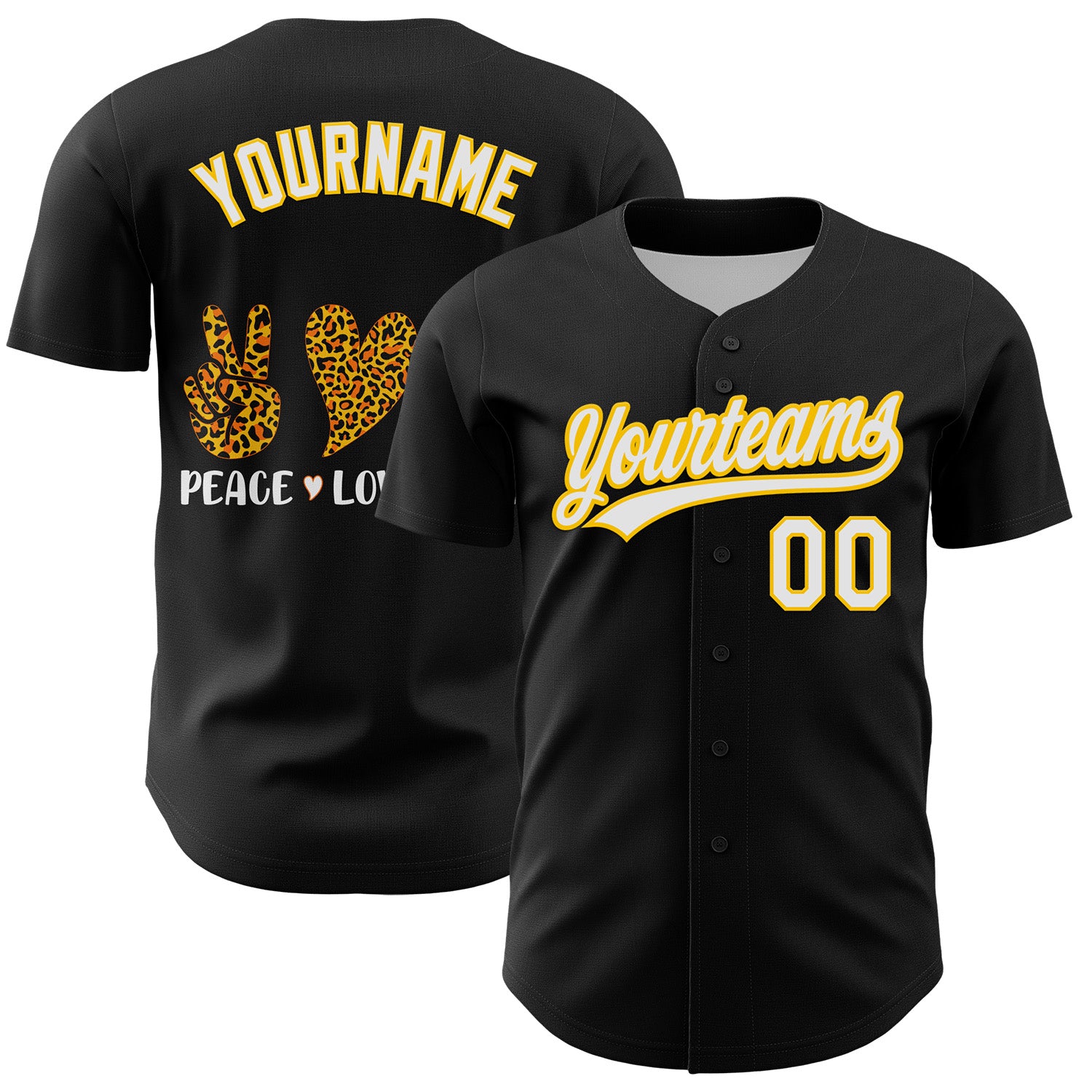 Mckenzieshoponline Black White Yellow 3D Childhood Cancer Gold Ribbon Personalized Baseball Jersey For Fans