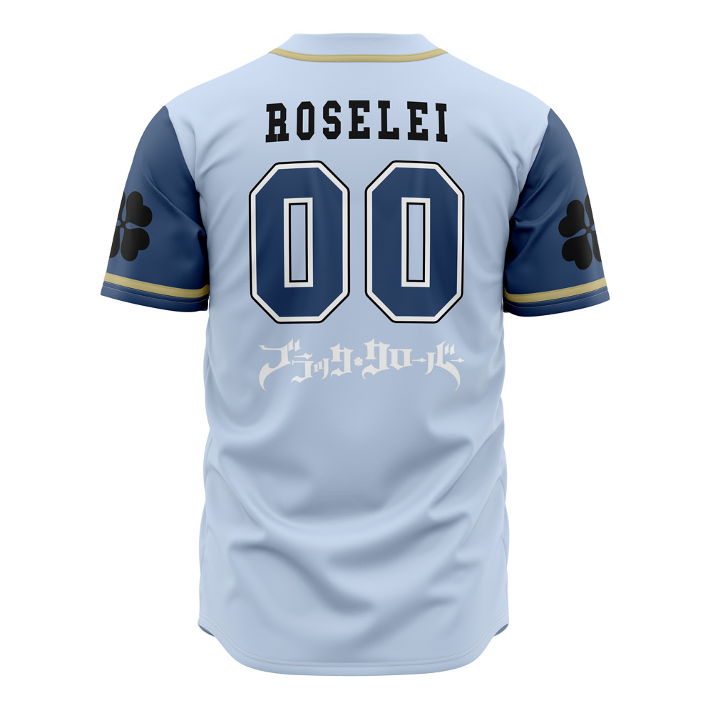 Mckenzieshoponline Blue Roses Black Clover Personalized Baseball Jersey For Fans - Image 3