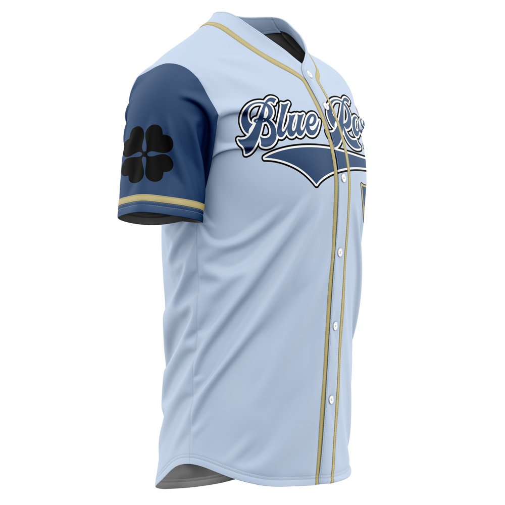 Mckenzieshoponline Blue Roses Black Clover Personalized Baseball Jersey For Fans - Image 2