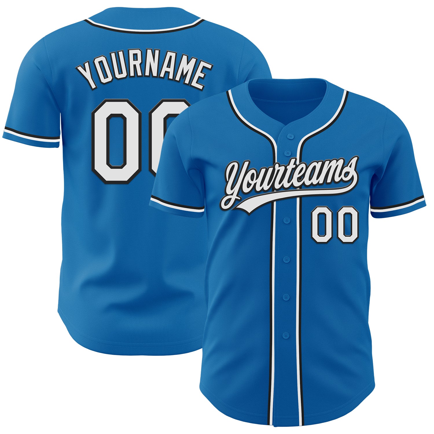 Jerseytrend Blue White Black Personalized Baseball Jersey For Fans