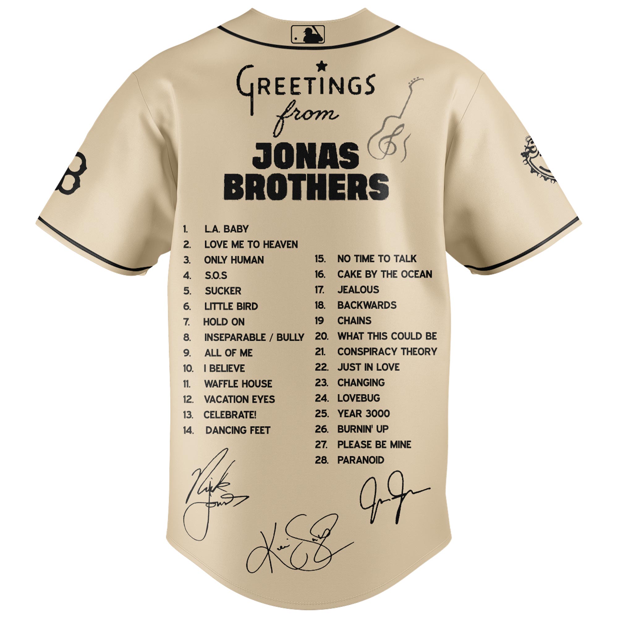 Jerseytrend Boston Red Sox MLB x Greetings From Jonas Brothers Personalized Baseball Jersey For Fans - Image 3