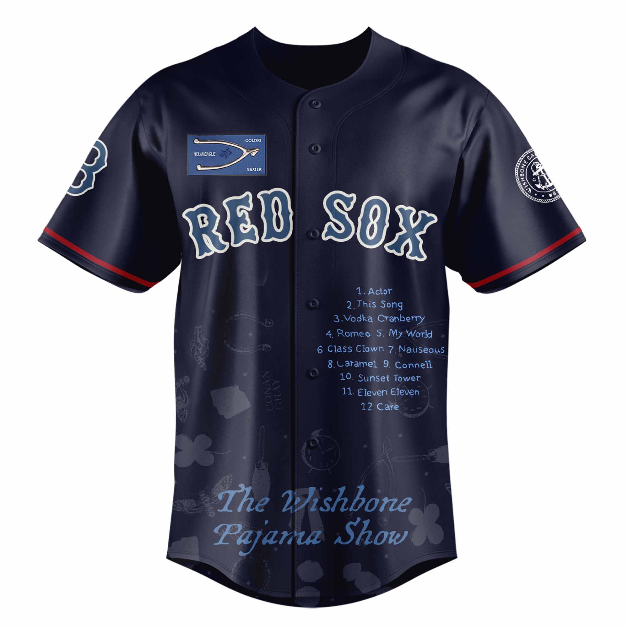 Jerseytrend Boston Red Sox MLB x The Wishbone Pajama Show Personalized Baseball Jersey For Fans - Image 2