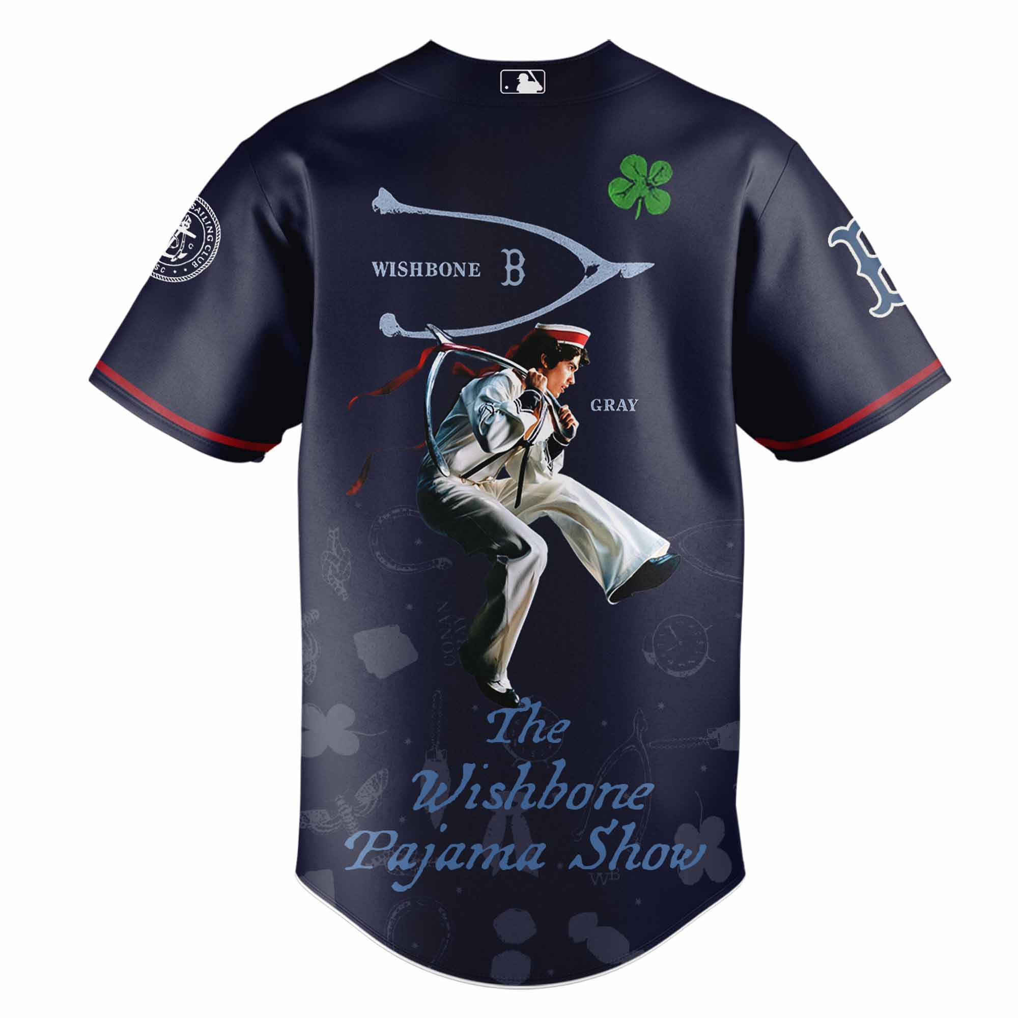 Jerseytrend Boston Red Sox MLB x The Wishbone Pajama Show Personalized Baseball Jersey For Fans - Image 3