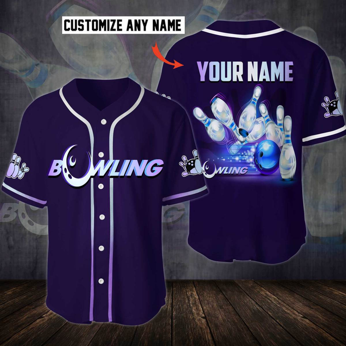 Jerseytrend Bowling Personalized Baseball Jersey For Fans - Image 2