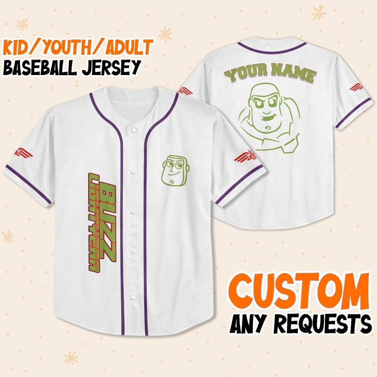 Mckenzieshoponline Buzz Lightyear Toy Story Personalized Baseball Jersey For Fans
