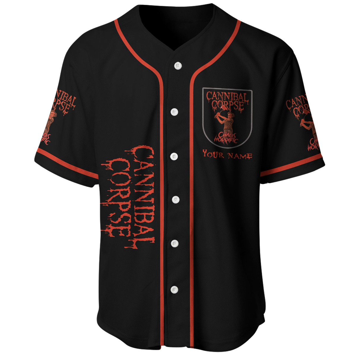 Jerseytrend Cannibal Corps Chaos Horrific Personalized Baseball Jersey For Fans - Image 3
