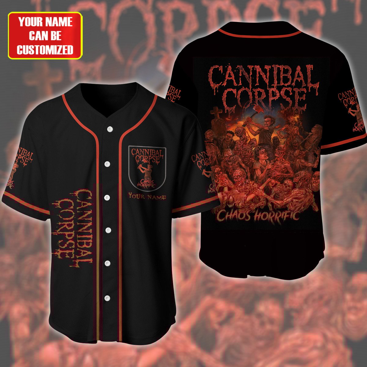 Jerseytrend Cannibal Corps Chaos Horrific Personalized Baseball Jersey For Fans