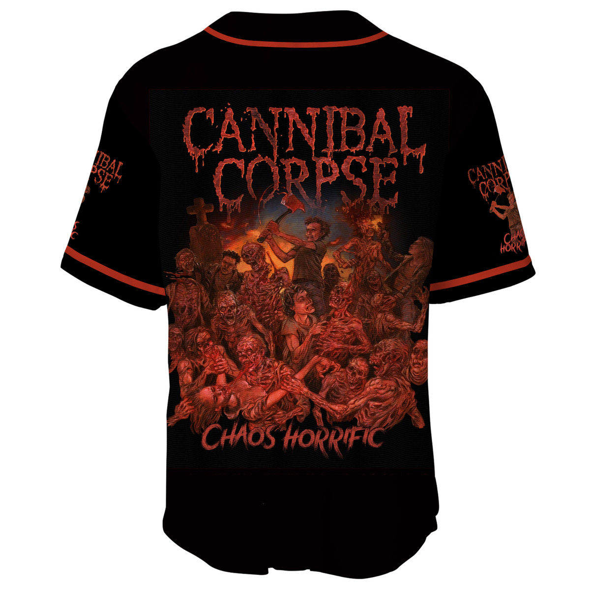 Jerseytrend Cannibal Corps Chaos Horrific Personalized Baseball Jersey For Fans - Image 4