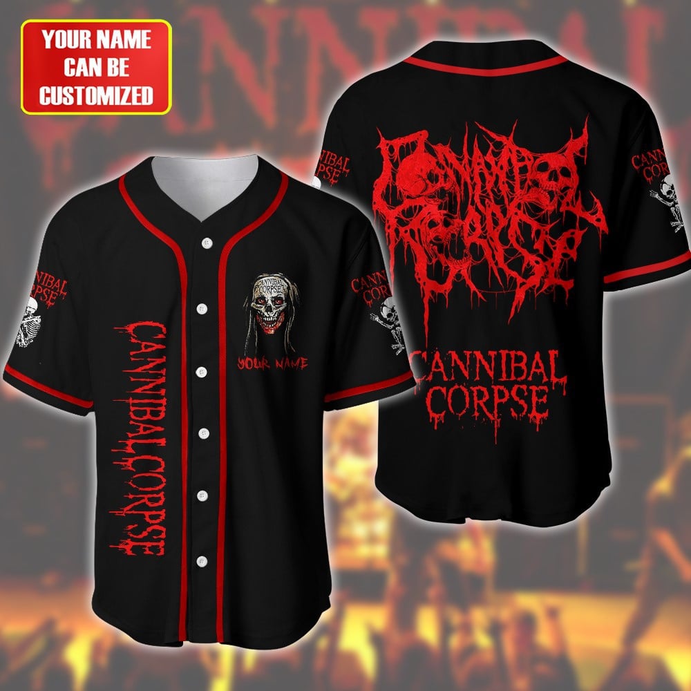 Jerseytrend Cannibal Corpse Band Personalized Baseball Jersey For Fans