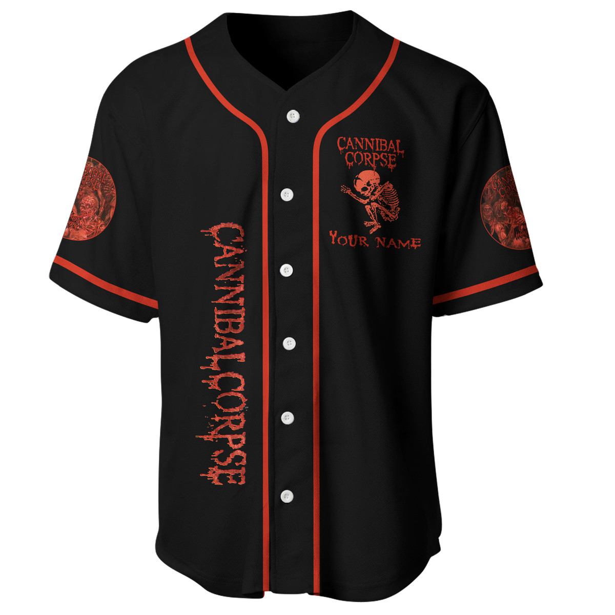 Jerseytrend Cannibal Corpse Chaos Horrific Personalized Baseball Jersey For Fans - Image 5