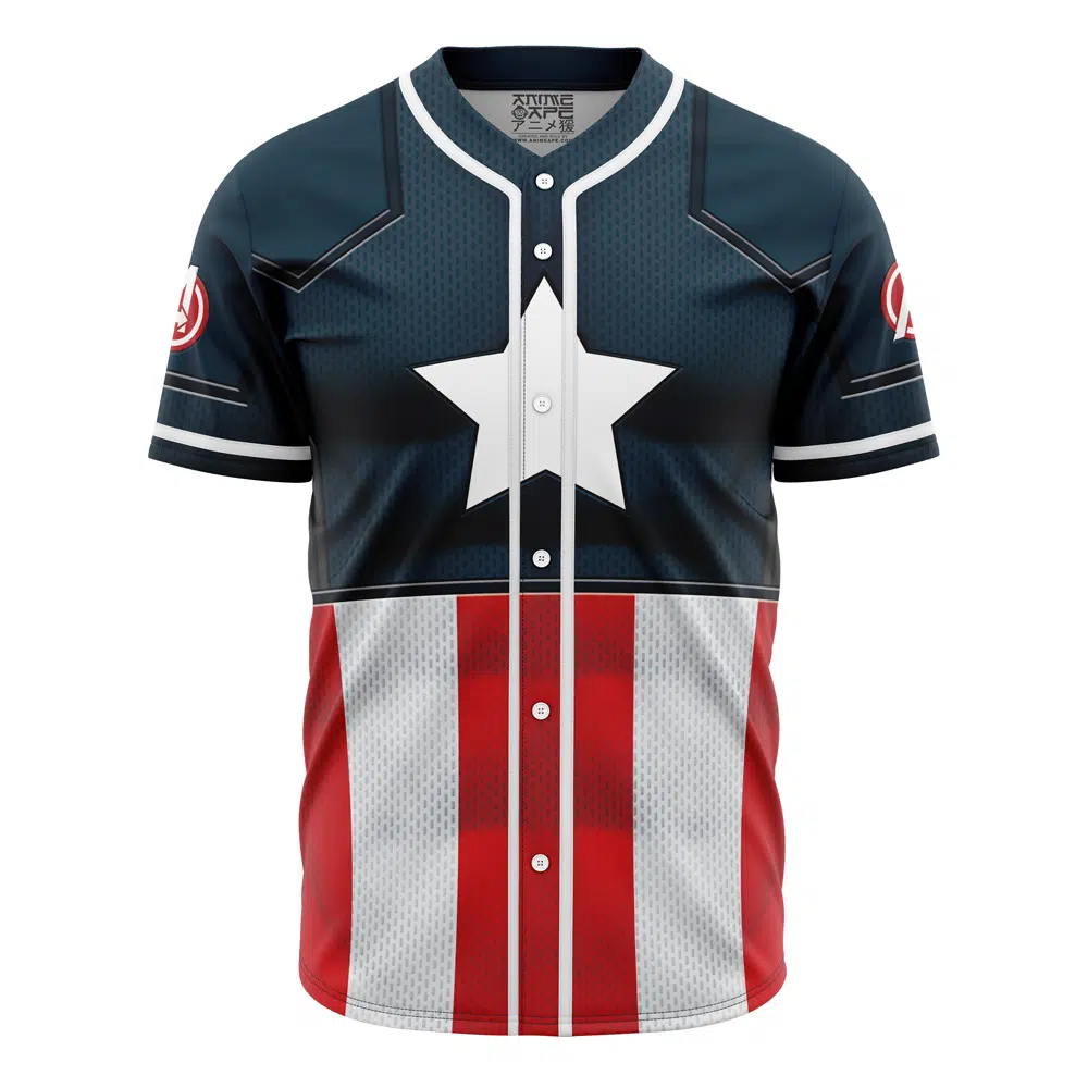 Mckenzieshoponline Captain America Cosplay Marvel Personalized Baseball Jersey For Fans