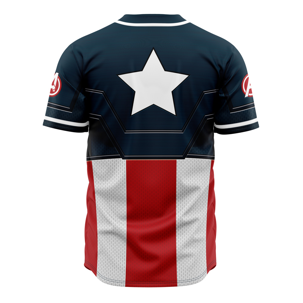 Mckenzieshoponline Captain America Cosplay Marvel Personalized Baseball Jersey For Fans - Image 2