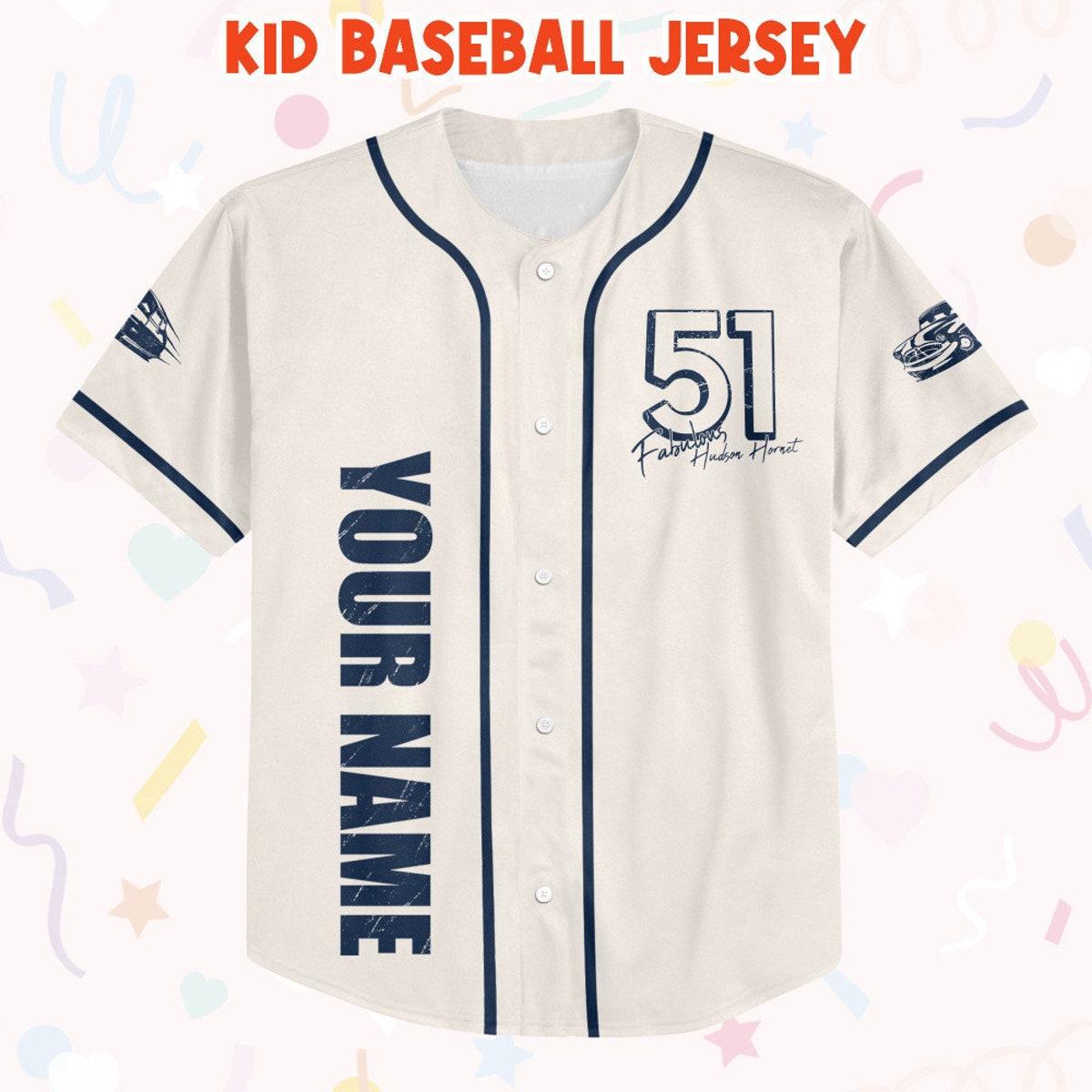Mckenzieshoponline Cars Hudson Hornet Piston Cup Champion Personalized Baseball Jersey For Fans - Image 3