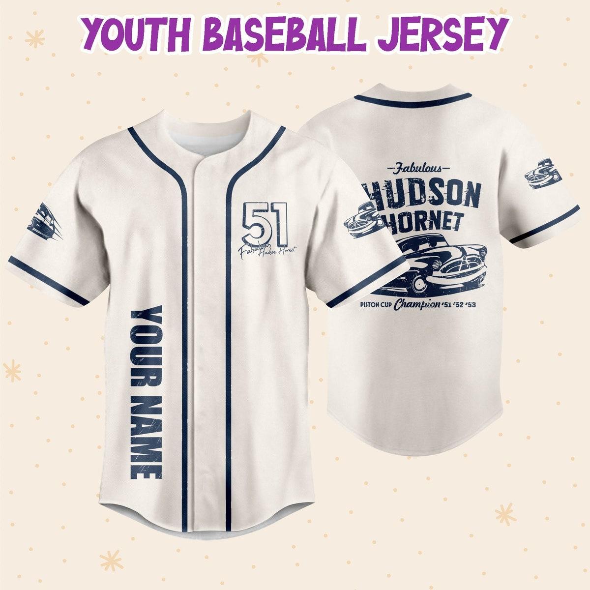Mckenzieshoponline Cars Hudson Hornet Piston Cup Champion Personalized Baseball Jersey For Fans - Image 6