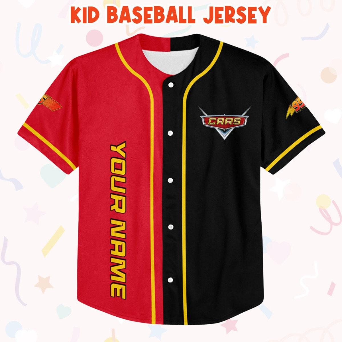 Mckenzieshoponline Cars Lightning Mcqueen 1977 Disney Birthday Personalized Baseball Jersey For Fans - Image 3