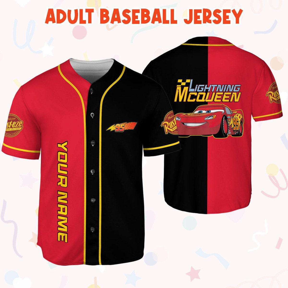 Mckenzieshoponline Cars Lightning Mcqueen Disney Personalized Baseball Jersey For Fans - Image 7