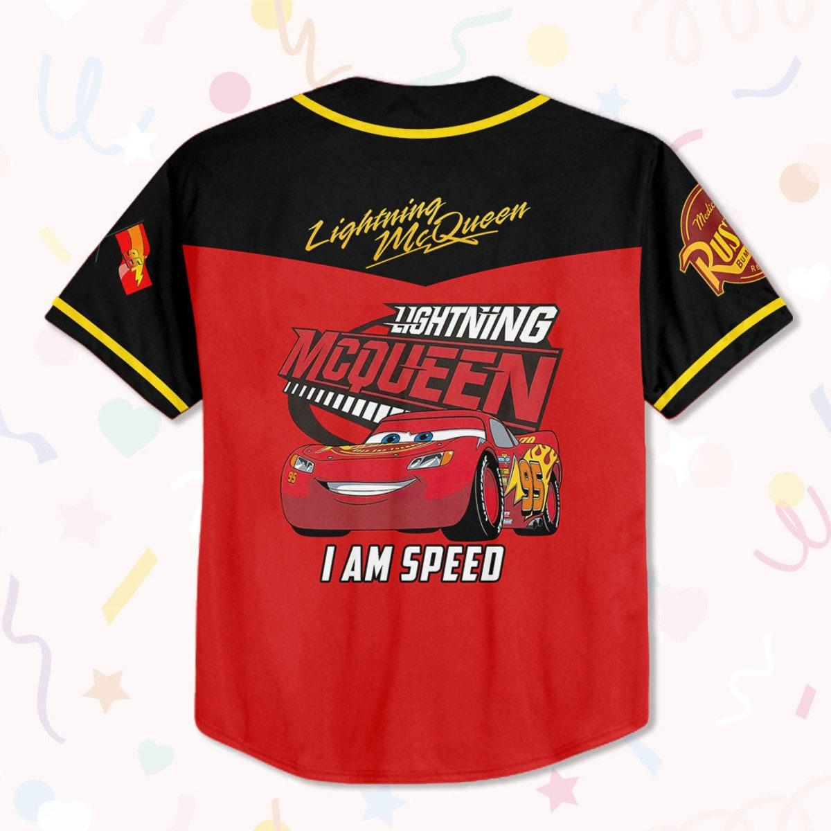 Mckenzieshoponline Cars Lightning Mcqueen I Am Speed Personalized Baseball Jersey For Fans - Image 4