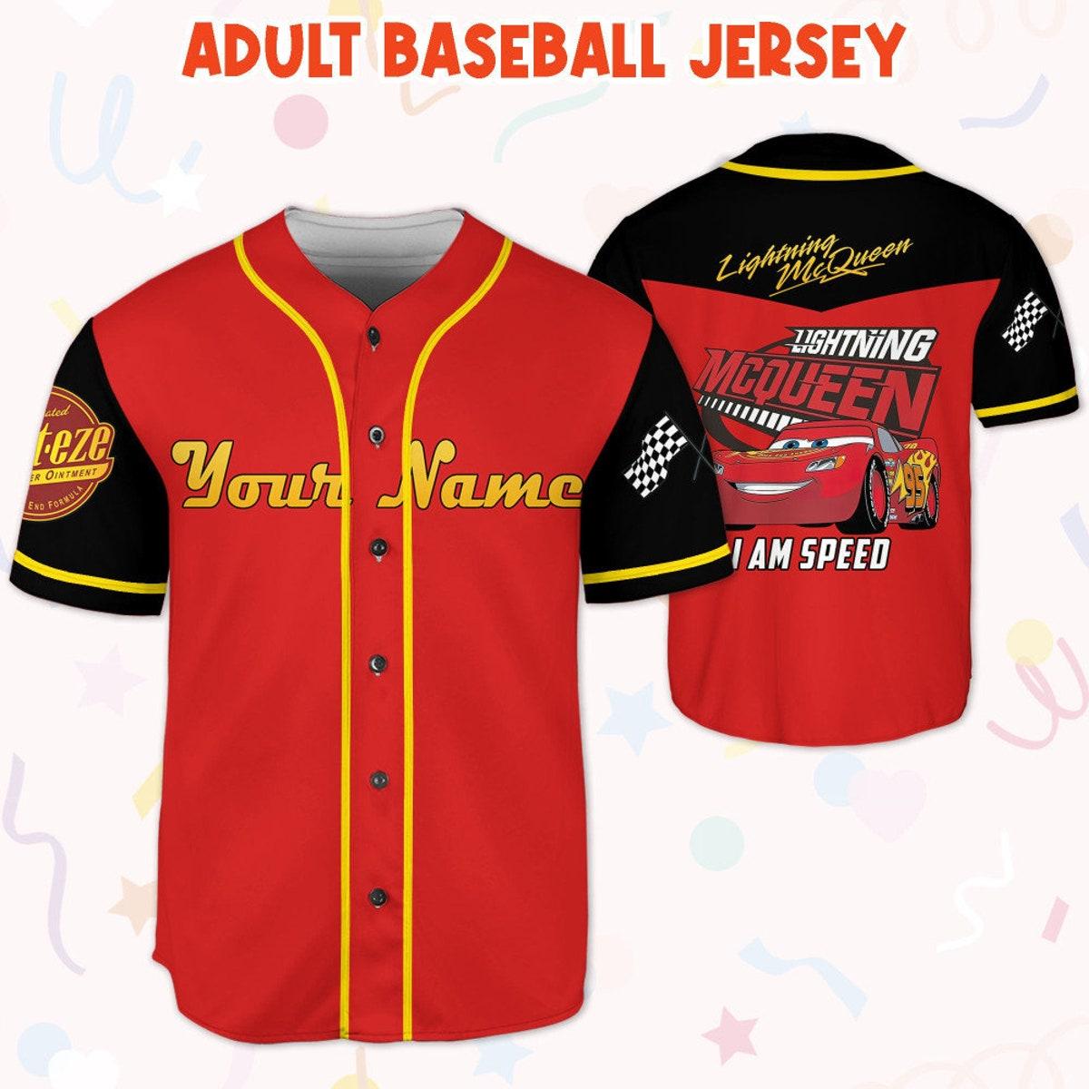 Mckenzieshoponline Cars Lightning Mcqueen I Am Speed Personalized Baseball Jersey For Fans - Image 6