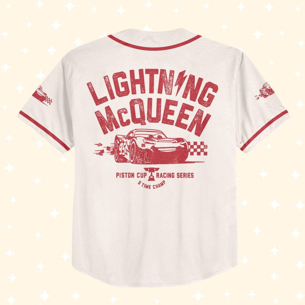 Mckenzieshoponline Cars Lightning Mcqueen Piston Cup Racing Series Personalized Baseball Jersey For Fans - Image 4