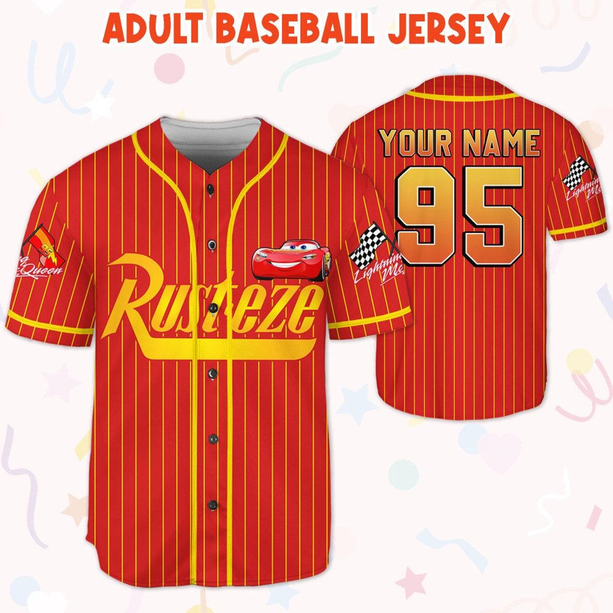 Mckenzieshoponline Cars Lightning Mcqueen Rust-ez Team Personalized Baseball Jersey For Fans - Image 6