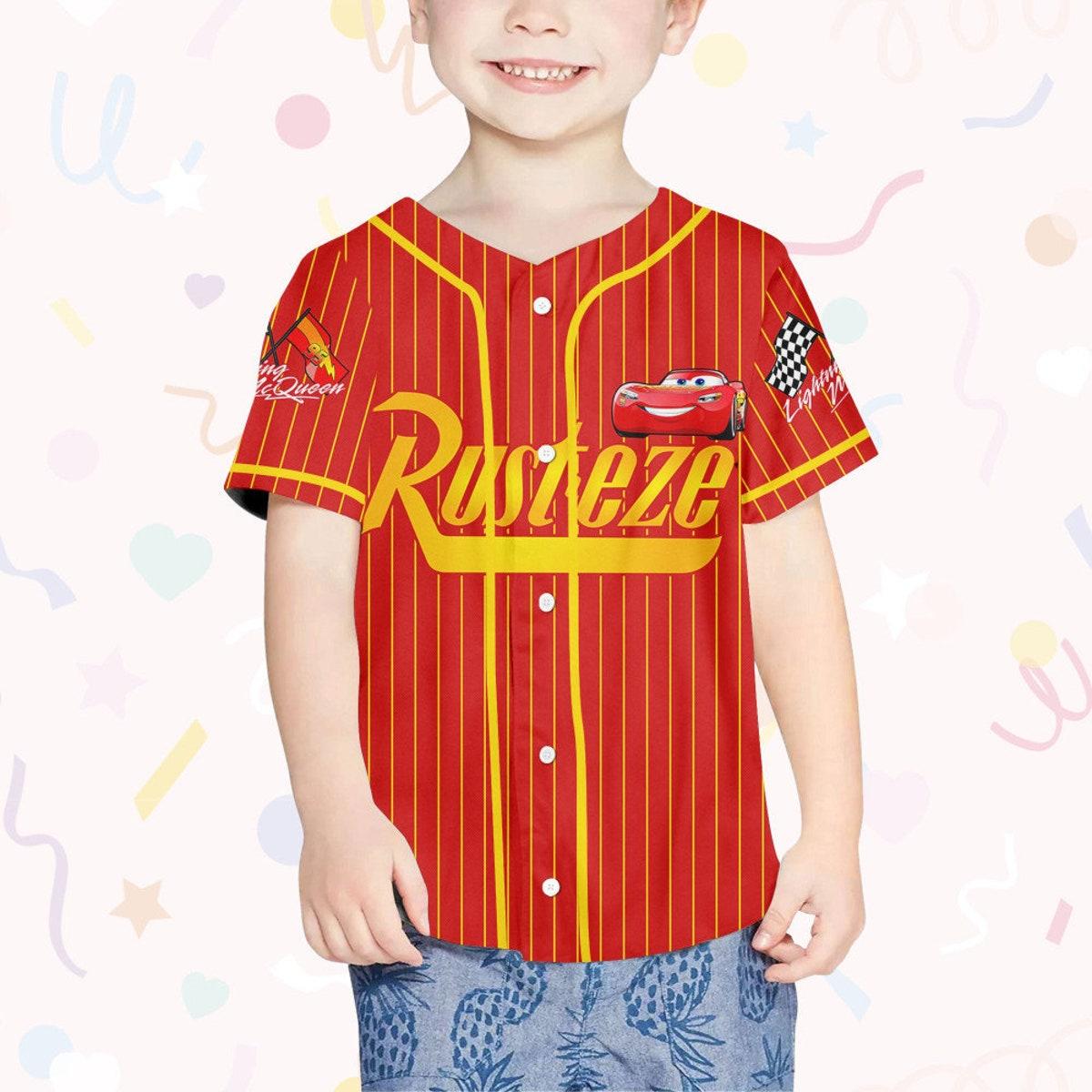 Mckenzieshoponline Cars Lightning Mcqueen Rust-ez Team Personalized Baseball Jersey For Fans - Image 5