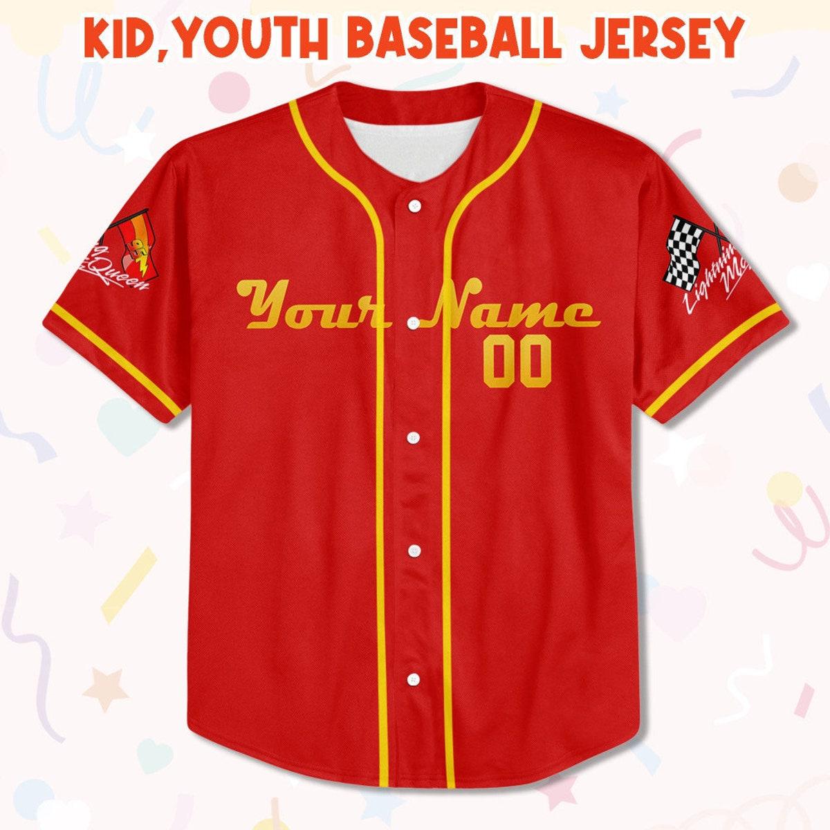 Mckenzieshoponline Cars Lightning Mcqueen Smile Personalized Baseball Jersey For Fans - Image 3