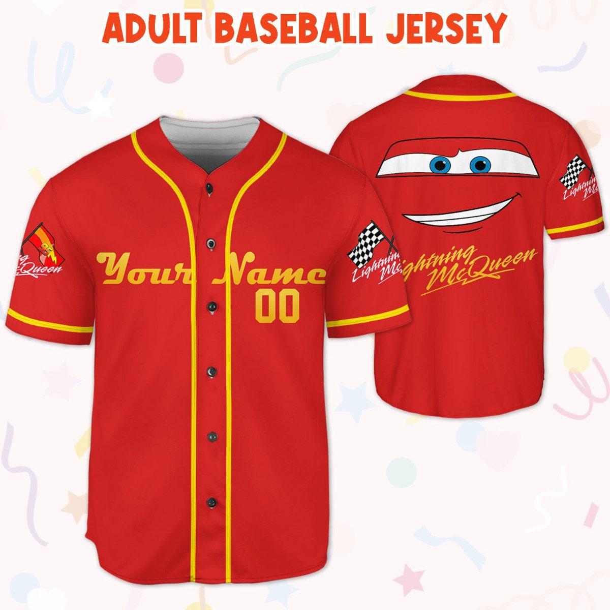 Mckenzieshoponline Cars Lightning Mcqueen Smile Personalized Baseball Jersey For Fans - Image 6