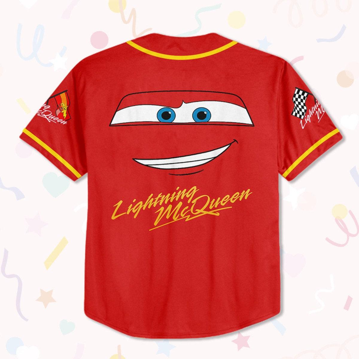 Mckenzieshoponline Cars Lightning Mcqueen Smile Personalized Baseball Jersey For Fans - Image 4