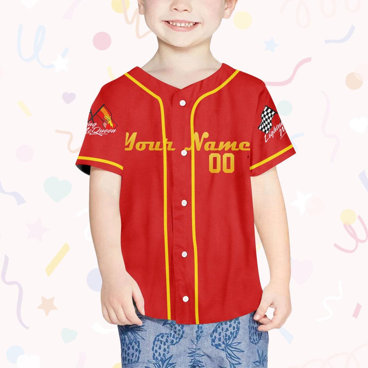 Mckenzieshoponline Cars Lightning Mcqueen Smile Personalized Baseball Jersey For Fans - Image 5