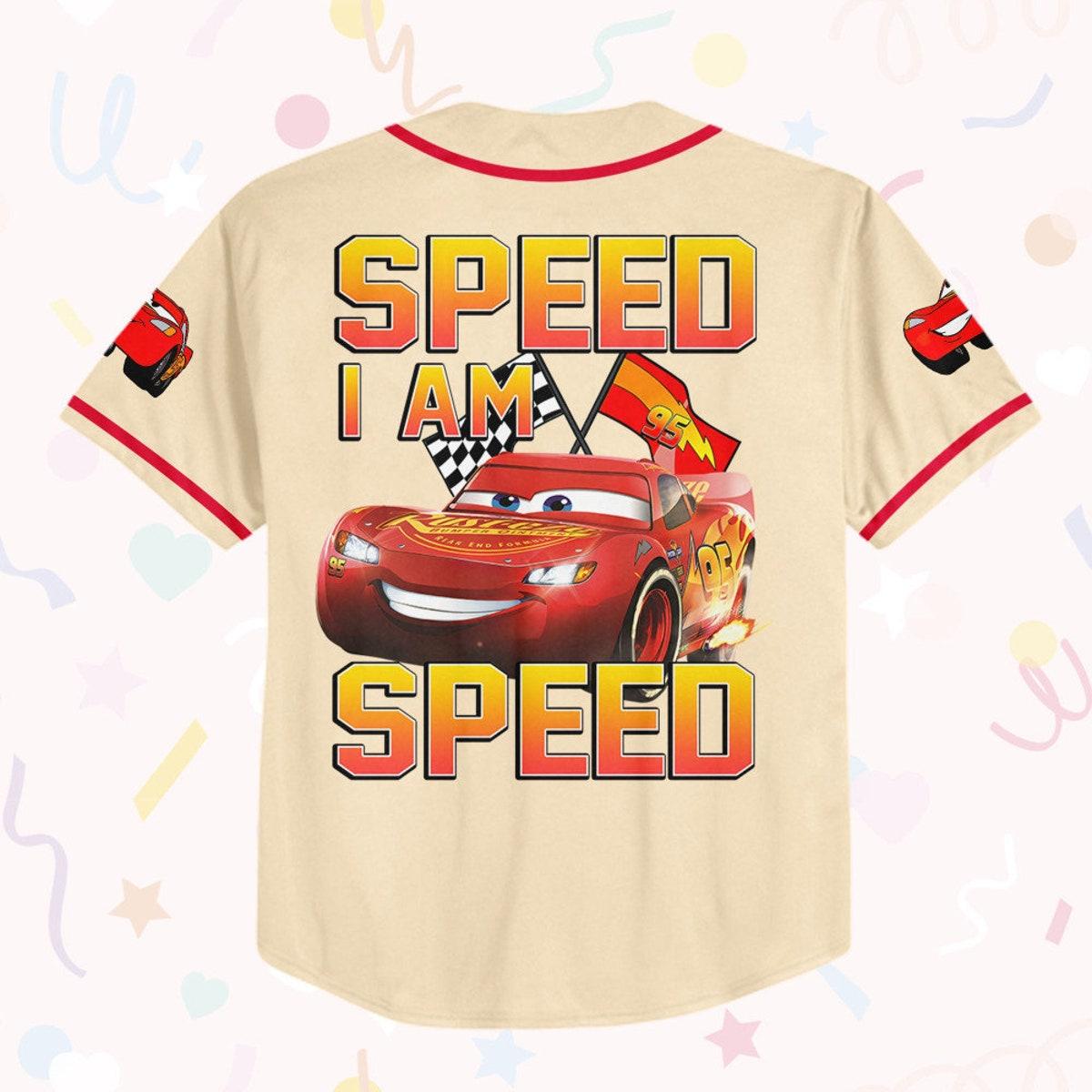 Mckenzieshoponline Cars Lightning Mcqueen Speed I Am Speed Personalized Baseball Jersey For Fans - Image 4