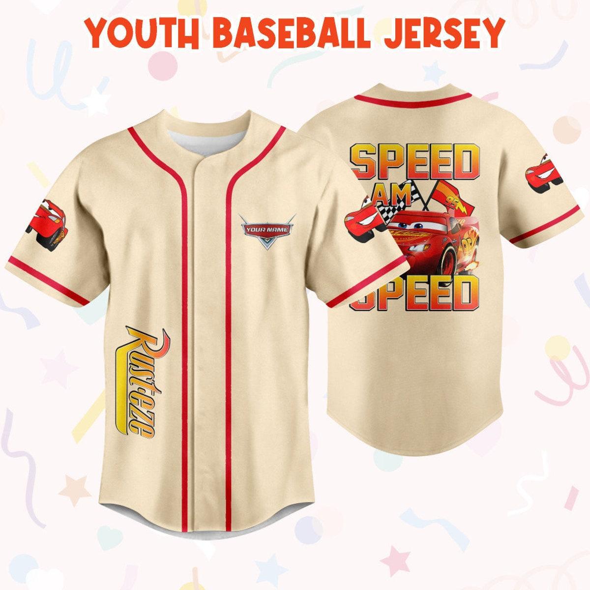 Mckenzieshoponline Cars Lightning Mcqueen Speed I Am Speed Personalized Baseball Jersey For Fans - Image 6