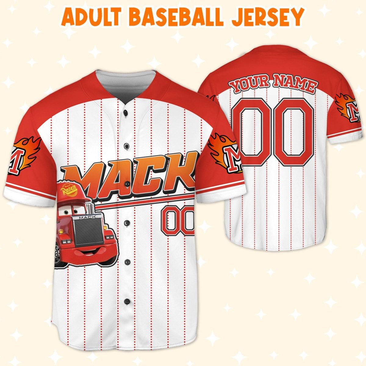 Mckenzieshoponline Cars Mack Red Number Personalized Baseball Jersey For Fans - Image 6