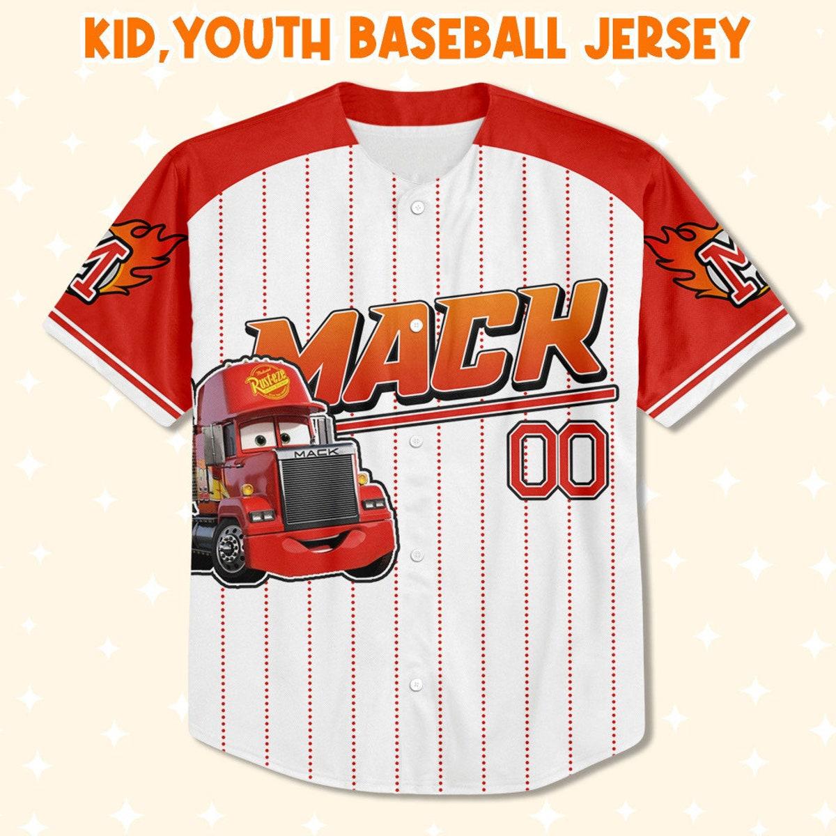Mckenzieshoponline Cars Mack Red Number Personalized Baseball Jersey For Fans - Image 3