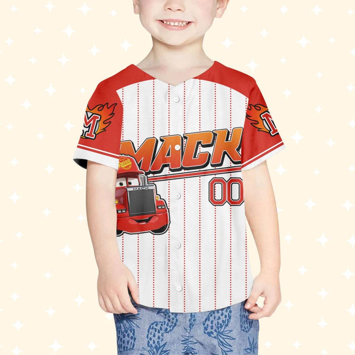 Mckenzieshoponline Cars Mack Red Number Personalized Baseball Jersey For Fans - Image 5