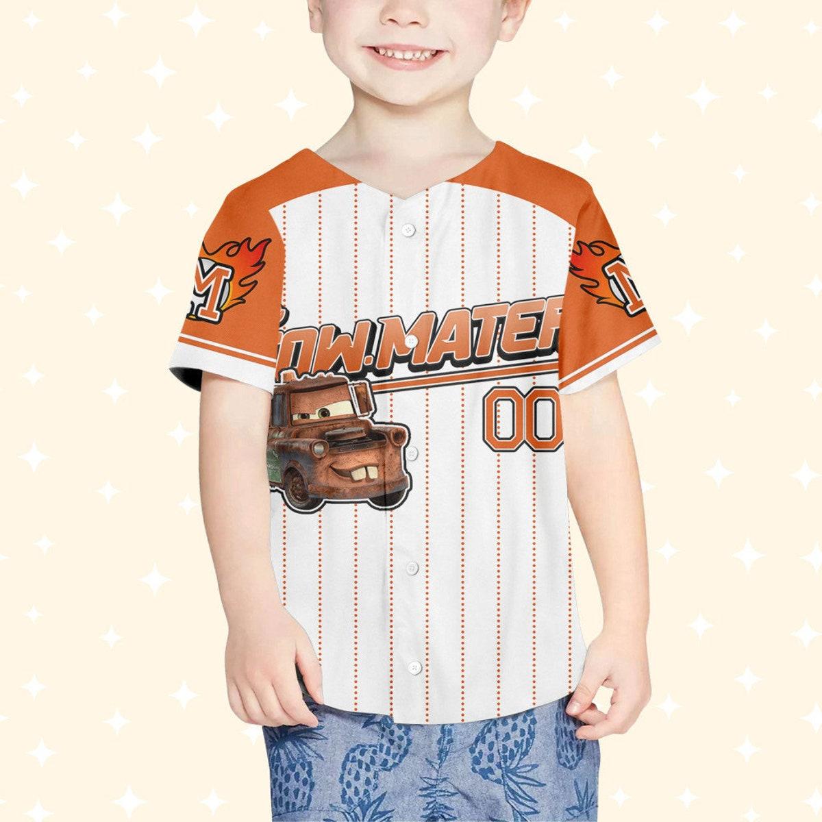 Mckenzieshoponline Cars Mater Orange Cool Lightning Mcqueen Personalized Baseball Jersey For Fans - Image 5