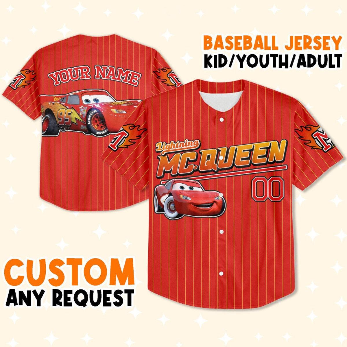Mckenzieshoponline Cars Mc Queen Red Lightning Mcqueen Personalized Baseball Jersey For Fans - Image 2
